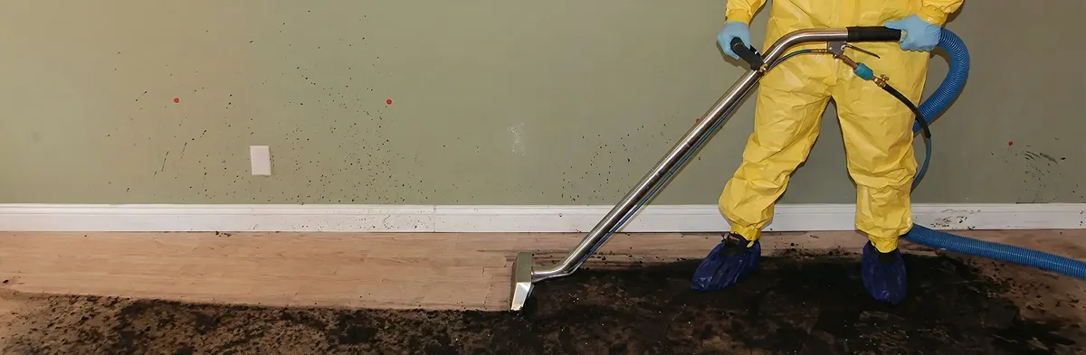 sewage removal service performing deep cleaning and extraction of sewage from an indoor area in Worcester, MA